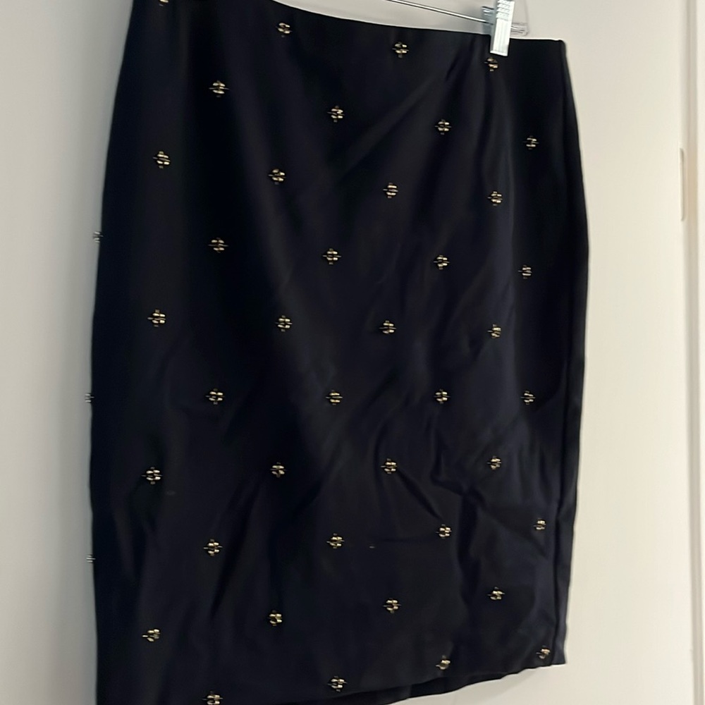 Navy blue pencil skirt sz 10 w/jewels